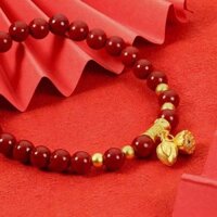 Vòng tay bạc s925 Vòng tay chu sa Hai Thế Hệ Vòng Tay Nữ phiên bản học sinh màu tím cát hoa sen trang sức ngày lễ tình nhân bạn gái/1.10