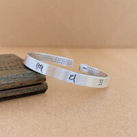 Vòng Tay Bạc S999 Khắc Om Mani Padme Hum Tây Tạng