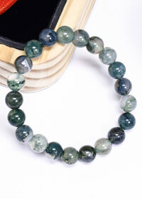Vòng tay băng ngọc thủy tảo 8mm mệnh hỏa, mộc - Ngọc Quý Gemstones