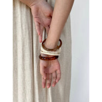 Vòng tay bằng nhựa Acrylic cổ điển Vòng tay đơn giản kiểu Trung Quốc mới Phong cách mát mẻ Họa tiết đá cẩm thạch Vòng tay cổ trung niên