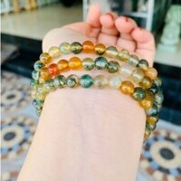 Vòng Tay Băng Thủy Tảo Vàng Quấn Ba Vòng Size 6mm