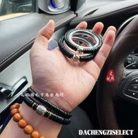 Vòng tay bằng vỏ dừa sinh thái nguyên bản Indonesia, cắt trực tiếp, vòng tròn đơn, thủ công, đánh bóng cao, unisex, DIY, hạt Phật giáo retro / 2.7