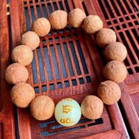 VÒNG TAY BỒ ĐỀ MẮT PHẬT ( PHẬT NHÃN )TỰ NHIÊN NEPAL 14ly VÀ ĐÁ DẠ QUANG LỤC TỰ OM MANI