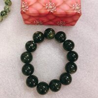 Vòng tay cẩm thạch cho nam giới ngọc của Việt Nam - 1.3 - xanh lá đâm