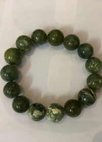 Vòng tay cẩm thạch cho nam giới ngọc của Việt Nam - 1 cm - xanh lá đâm