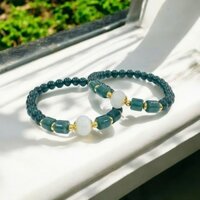 Vòng Tay Cẩm Thạch Lam Ngọc 6ly Lắc Tay Phong Thủy Sang Trọng - Ngọc Trai Trường Thịnh