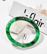 Vòng Tay Cẩm Thạch Sơn Thủy Bản Tròn 51mm Kiểm định PNJ