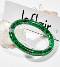 Vòng Tay Cẩm Thạch Sơn Thủy Bản Tròn 52mm Kiểm định PNJ