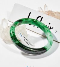 Vòng Tay Cẩm Thạch Sơn Thủy Bản Dẹp 53 mm  Kiểm định PNJ