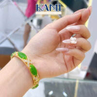 Vòng tay cẩm thạch xi vàng khoá bấm Kami trang sức sỉ