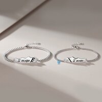 Vòng Tay Cặp Đôi bạc ,thương hiệu BEE sliver , chất liệu bạc S925 cao cấp (mã VD013)