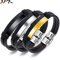 Vòng tay cặp đôi nam nữ da cap cấp khóa cài đủ màu cực đẹp