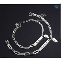 Vòng tay cặp đôi tình yêu bạc khắc tên theo yêu cầu