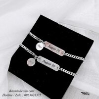 Vòng tay cặp đôi tình yêu khắc tên LTNU318