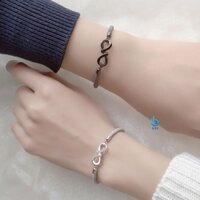 Vòng Tay Cặp Đôi Tình Yêu Vô Cực ,vòng couple Infinity ,thương hiệu BEE sliver , chất liệu bạc S925 cao cấp ( mã VD 002)