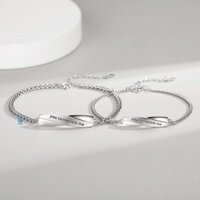 Vòng Tay Cặp Đôi Tình Yêu Vô Cực Infinity ,thương hiệu BEE sliver ,chất liệu bạc S925 , (giá 1 cặp hình)