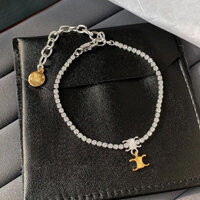 Vòng tay Celine Full Diamond CELI Arc De Triomphe cho các cô gái thanh lịch, thiết kế niche, cao cấp, tinh tế, Ins Best Frien