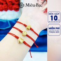 Vòng tay Charm vàng 10K trái tim cỏ 4 lá mèo thần tài may mắn Miêu Bạc lắc tay thời trang phụ kiện trang sức nữ C800005