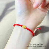 Vòng tay chỉ đỏ charm hoa sen vàng 10k LTNU439