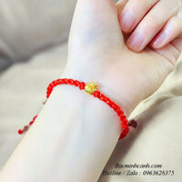 Vòng tay chỉ đỏ charm túi tiền vàng 10k LTNU441