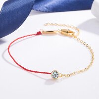 Vòng tay chỉ đỏ may mắn - Vàng