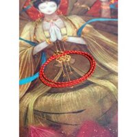 Vòng tay chỉ đỏ vàng kim cuốn 3 nấc đan rất đẹp ( ghi chú size cổ tay )