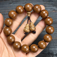 Vòng tay chuỗi gỗ lục đạo mộc liên hoa 15ly tặng hộp đựng