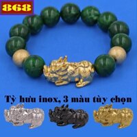 Vòng tay chuỗi hạt đá đông ninh charm tỳ hưu 2 bi