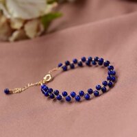 Vòng Tay Chuỗi Hạt Đá Lapis Lazuli Tự Nhiên Chất Lượng Cao