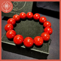 Vòng tay chuỗi hạt đá TẦM SÉT THIÊN BẢO chu sa nguyên chất 16mm cho nam nữ