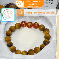 Vòng tay con giáp tam hợp tỵ dậu sửu đã khai quang - 8 10 12ly - chất liệu mắt hổ - may mắn tài lộc