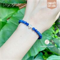 Vòng tay Công Giáo bằng đá Kyanite phối bạc - VT011