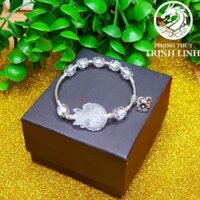 VÒNG TAY CỬU HỒ LY TRẮNG THIẾT KẾ BẠC S925