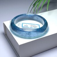 Vòng tay đá Aquamarine xanh biển ngọc đại dương 8A ni 55