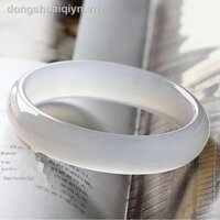 Vòng Tay Đá Canxedon Màu Trắng Trong Suốt Dành Cho Nữ