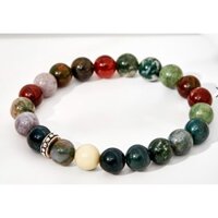 Vòng Tay Đá Canxedone Mix Charm Bạc Thái