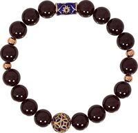 Vòng Tay Đá Garnet 8 Ly Mệnh Hỏa, Thổ Charm Quả Cầu Xanh Laliz RG.02