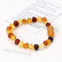 Vòng tay đá hổ phách cho bé