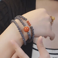 Vòng tay đá mã não bạc 925 mới, vòng tay đá mã não tự nhiên cho phụ nữ, sang trọng nhẹ nhàng, dây đàn hồi tinh tế, trang sức C1MQ