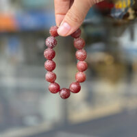Vòng tay đá mã não mặt hạt thô, vòng tay may mắn, mang lại điềm lành