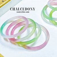 Vòng tay đá mã não tự nhiên vân mây bản đũa 6mm Van jewelry nhiều màu bóng