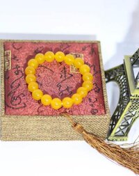 Vòng Tay Đá Mã Não Vàng V2D