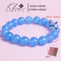 Vòng tay đá Mã Não Xanh Dương Mệnh Thủy Mệnh Mộc - Kha Jewelry