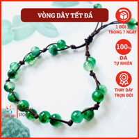 Vòng tay đá mã não xanh rêu bện dây Vạn An Group, trang sức phong thủy mang đến bình an, tài lộc