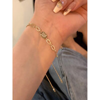 Vòng tay đá mắt mèo sang trọng nhẹ nhàng, cảm giác cao cấp tinh tế cho phụ nữ, phong cách mới 2025, khảm kim cương, vòng tay bạn bè có thể điều chỉnh