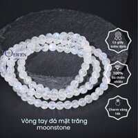 VÒNG TAY ĐÁ MẶT TRĂNG MOONSTONE THIÊN NHIÊN PHONG THỦY