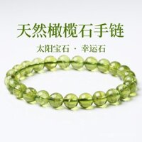 Vòng tay đá may mắn Peridot xanh tự nhiên, vòng tay đá quý pha lê ngọc lục bảo cho năm hoàng đạo phụ nữ