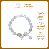 Vòng tay đá năng lượng đá mắt mèo trắng mix moonstone thu hút sức khỏe, may mắn- CREDENCE GEMS