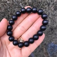 VÒNG TAY ĐÁ NÚI LỬA ĐEN 10LY