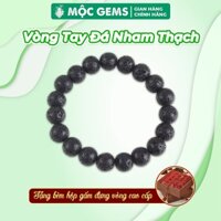 Vòng Tay Đá Núi Lửa Đen Lava Rock Mộc Gems Giúp Thu Hút Năng Lượng Tích Cực